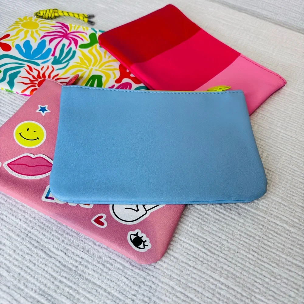 ipsy Pouch Set with Fun Graphics - Bundle of 4